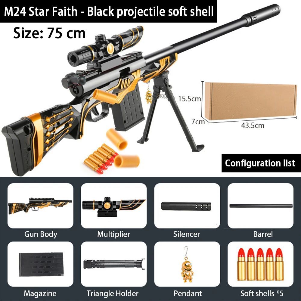 Cobra Unit's Finest - Shell Ejecting Soft Bullet Sniper Rifle Blaster Toy