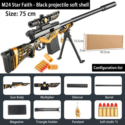 Cobra Unit's Finest - Shell Ejecting Soft Bullet Sniper Rifle Blaster Toy