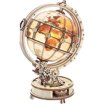 The Globe - Luminous Wooden 3D Model Globe