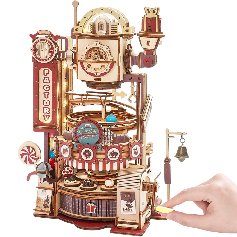 Charlie's Creation - 3D Wooden Marble Chocolate Factory Puzzle